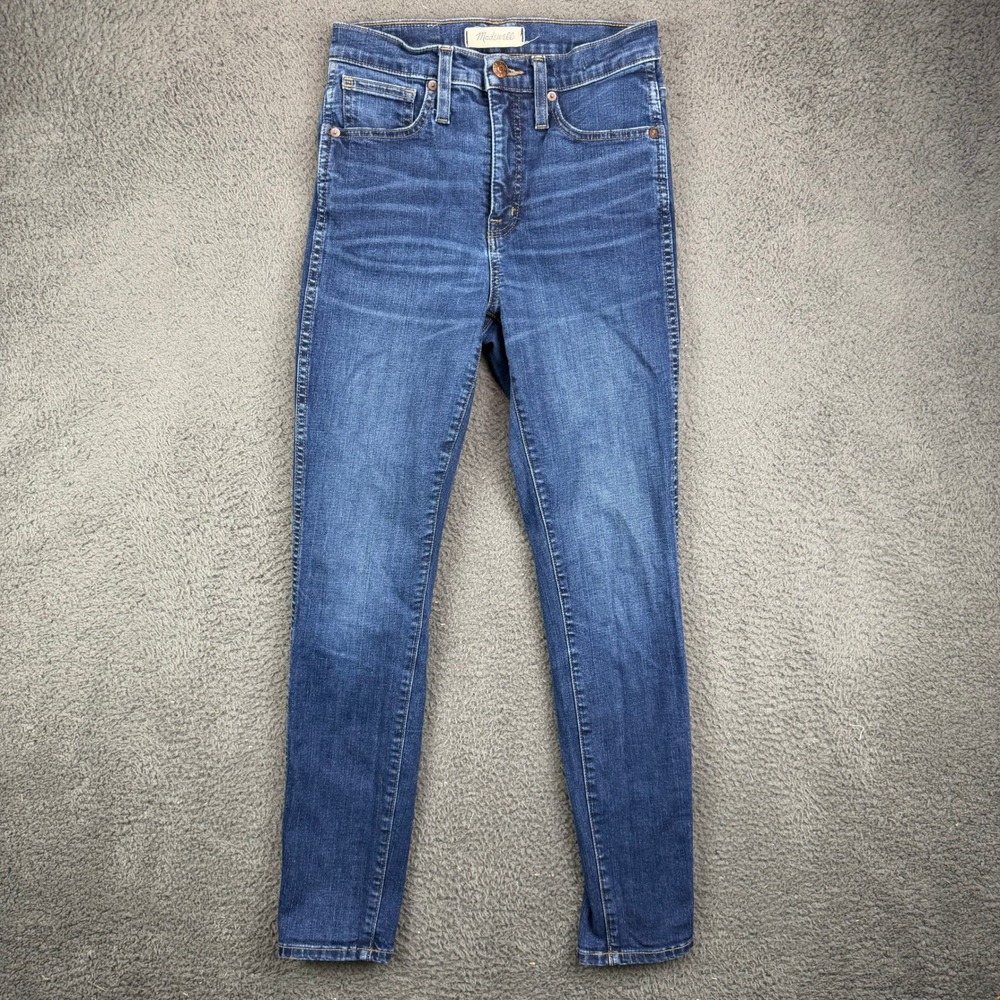 Madewell 10 High-Rise Skinny Jeans Blue Dark Wash Size 25 Denim Pants